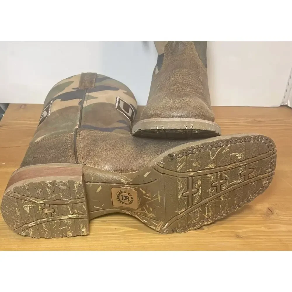 LAREDO MEN'S CAMO USA COWBOY BOOTS SIZE 8EW NEW IN BOX 7969